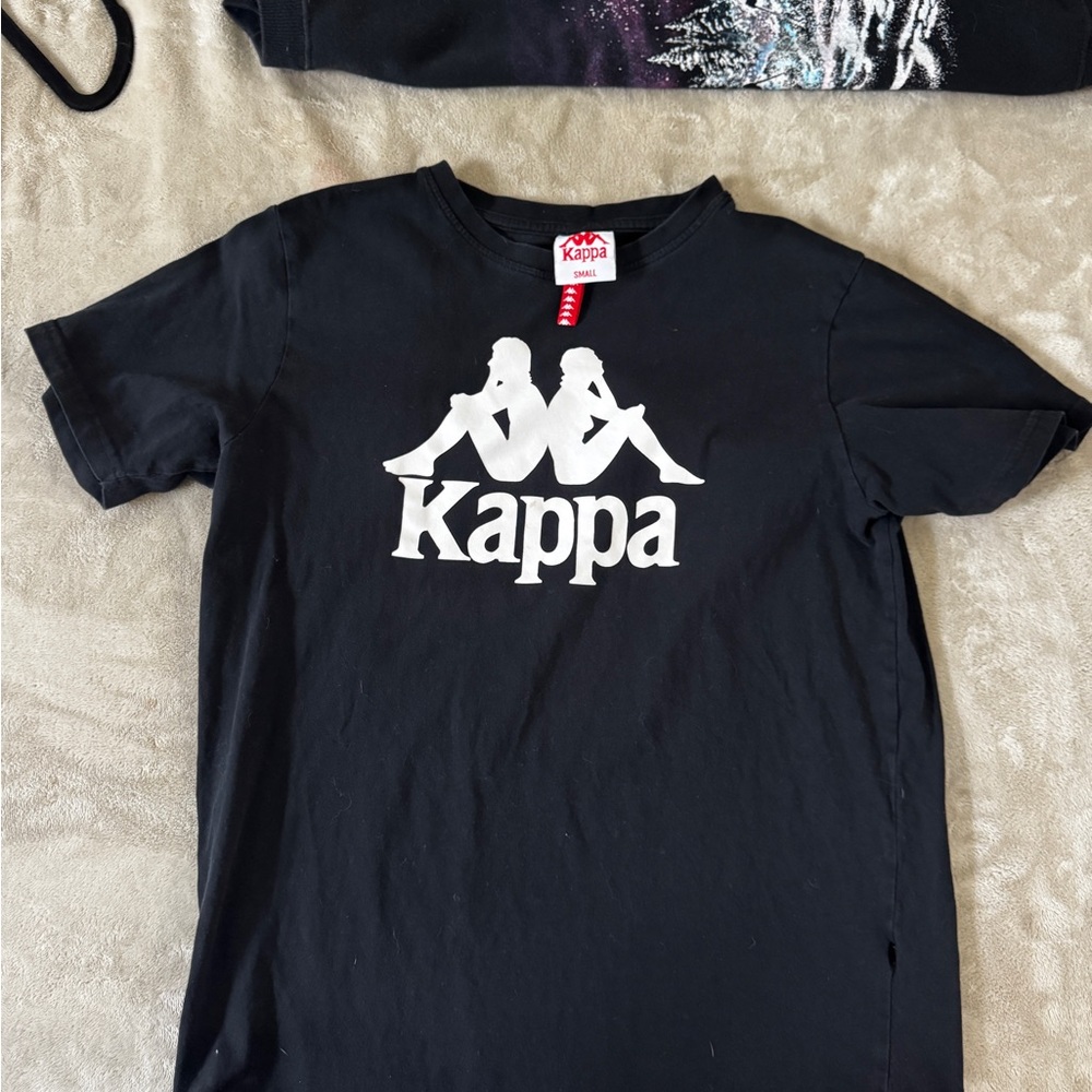 Kappa Black and White Short Sleeve Tee